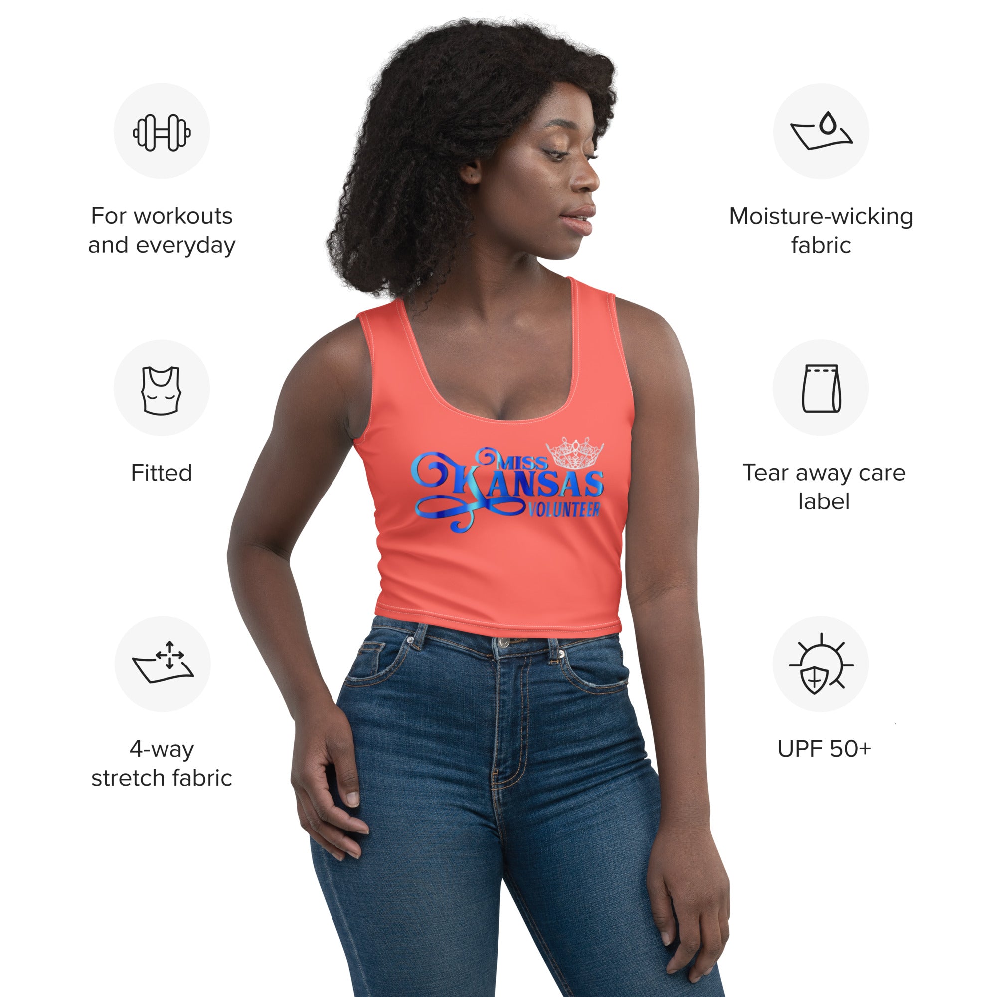 MKV Crop Top in Sunset Orange